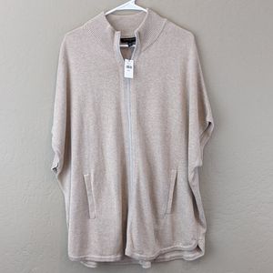 NWT Banana Republic tunic pullover zip sweater L